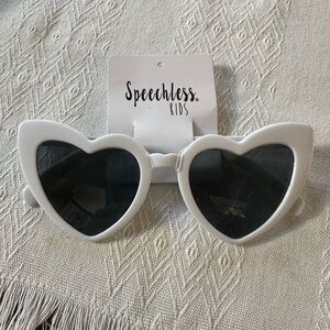 Speechless Kids White Heart Sunglasses